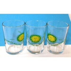 SCHMITT SOHNE SONNENQUALITAT West Germany Shot Glasses Set of 3